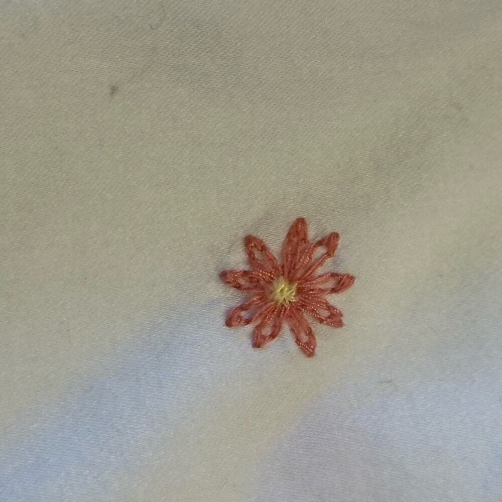 Madewell Women’s Small White Embroidered with Coral Flowers Button Up Top - Picture 5 of 7
